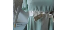 Robe babydoll fluide vert menthe vintage 60's
