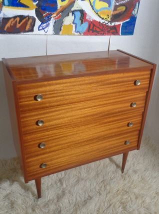 Commode vintage des années 60 pieds compas