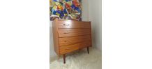 Commode vintage des années 60 couleur teck
