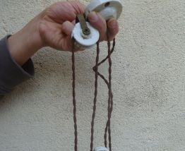 Monte &amp; baisse ancien opaline