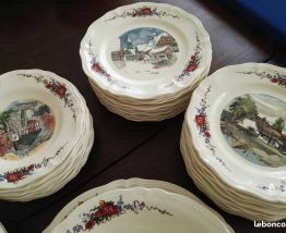 service porcelaine OBERNAI vaisselle alsacien 43 pieces