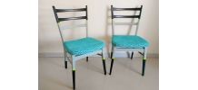 Paire de chaises vintages relookées