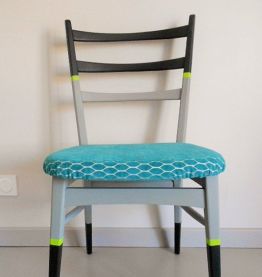 Paire de chaises vintages relookées
