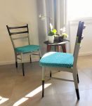 Paire de chaises vintages relookées