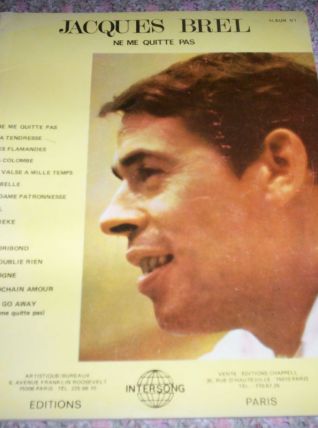 ancien album partitions musicales jacques Brel 