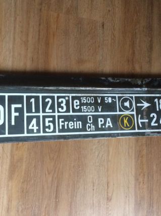 Plaque de wagon SNCF industriel 