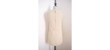 Robe droite neuve fleur beige chic preppy