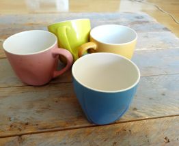 Tasses expresso quadricolore