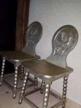 2 Chaises Empire relookées 