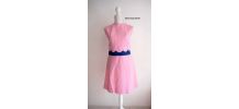 Robe babydoll mod Twiggy rose vintage 60's