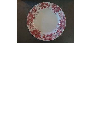 4 assiettes plates fleuries vintage