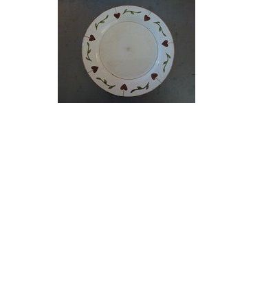 3 assiettes plates coeurs vintages
