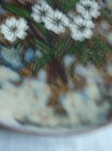 Assiette en ceramique de Vallauris fleurs