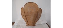 Rare applique en Osier Vintage 70'S