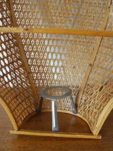 Rare applique en Osier Vintage 70'S