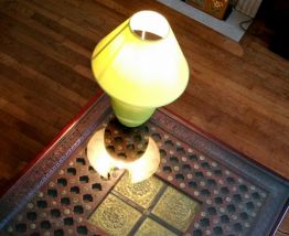 Table basse indienne artisanale