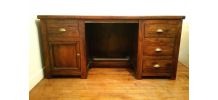 Bureau et sa chaise en teck massif 
