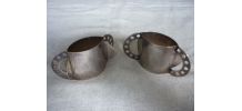 2 ronds de serviette metal argente design