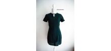 Robe babydoll en laine vert sapin vintage 50's 60's