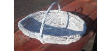 panier blanc en rotin