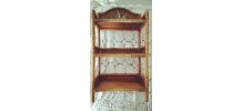 étagère en rotin décor perroquet