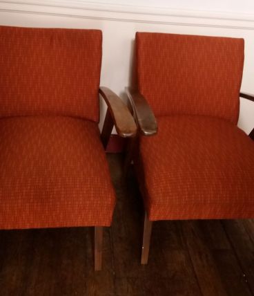 Authentique paire de fauteuils scandinaves
