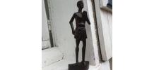 Statuette bois d'ébène de Madagascar 