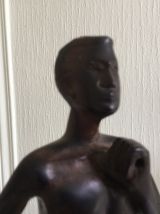 Statuette bois d'ébène de Madagascar 