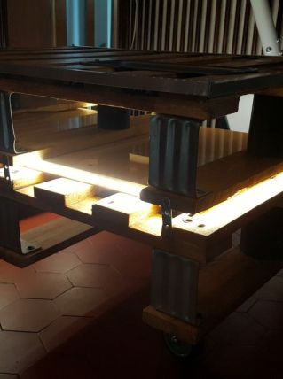 Table basse palettes + led