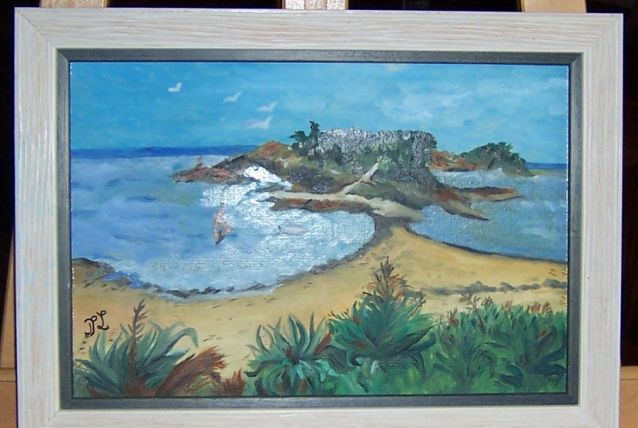 Tableau - Huile sur toile  encadrée 