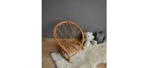 Fauteuil rotin enfant vintage