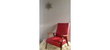Fauteuil en skaï 50's