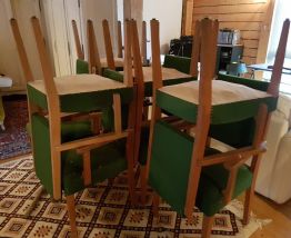 Chaises fauteuils velour