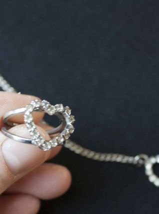 collier et bague coeur