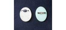 broches, badge vintage buste femme