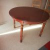 table ronde convertible en bois