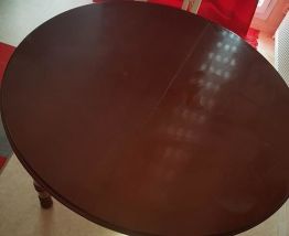 table ronde convertible en bois