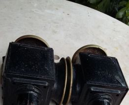 2 anciennes lampes de calèche