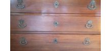 Commode Louis Philippe 5 tirroirs avec plateau en marbre