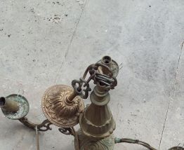 Lustre 5 branches en laiton