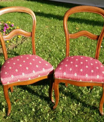 Chaises Louis Philippe en noyer