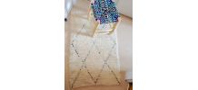 Tapis Béni ouarain Vintage  Azilal  fait main Petit  Format , piece unique 