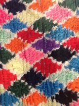 Tapis  Boucherouite Vîntage Berbere Made in AZILAL 