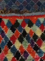 Tapis  Boucherouite Vîntage Berbere Made in AZILAL 