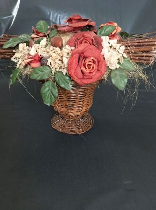 Bouquet de fleurs et végétaux séchés