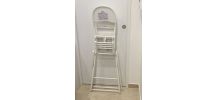 Chaise haute bois blanc pliable