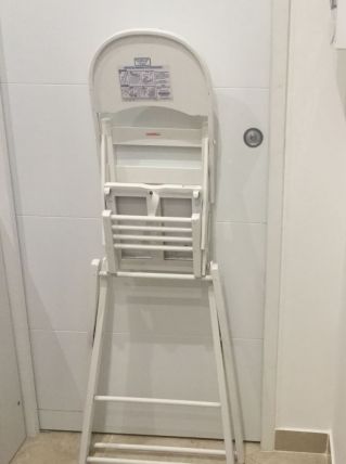 Chaise haute bois blanc pliable