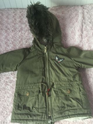 Manteau hiver kaki 2-3 ans