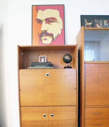 Secrétaire bureau vintage style scandinave années 50 
