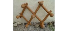 porte manteau , 7 patères en bois , vintage